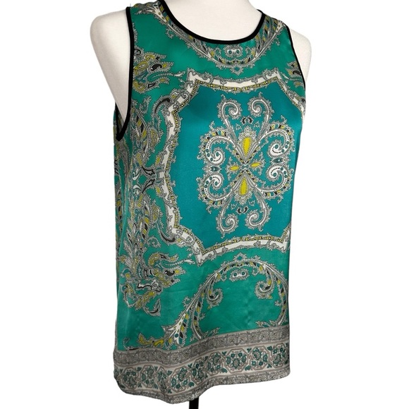 Violet & Claire Paisley Polyester Tank A-Line - Size Medium - Picture 3 of 10